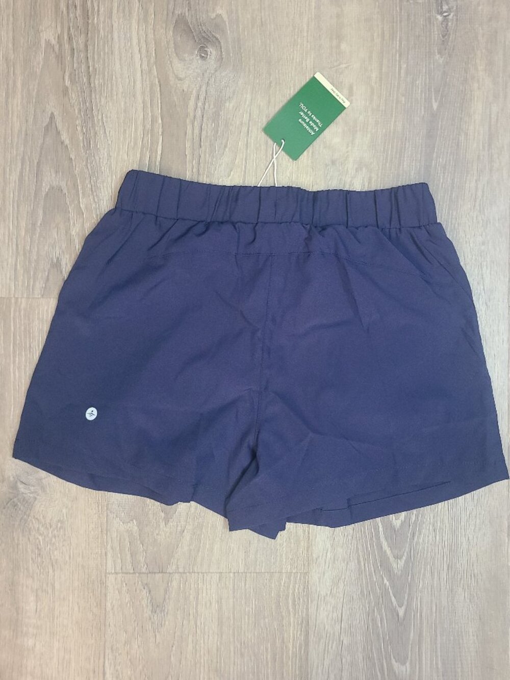 Halara Pleated Drawstring Yoga Shorts 3" Inseam Navy Night Blue NWT Sz Small - Picture 2 of 7